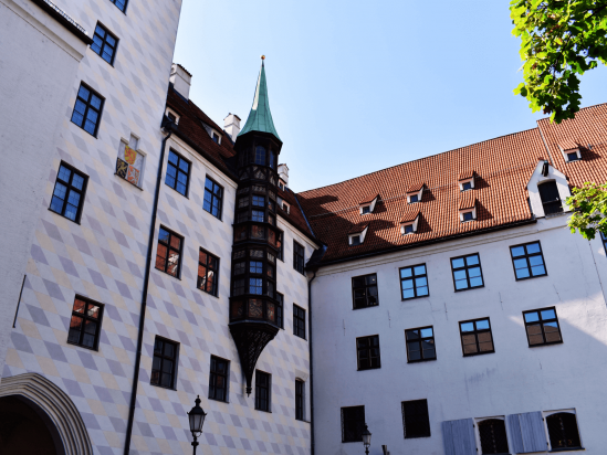 The Old Court With Monkey Tower in Munich