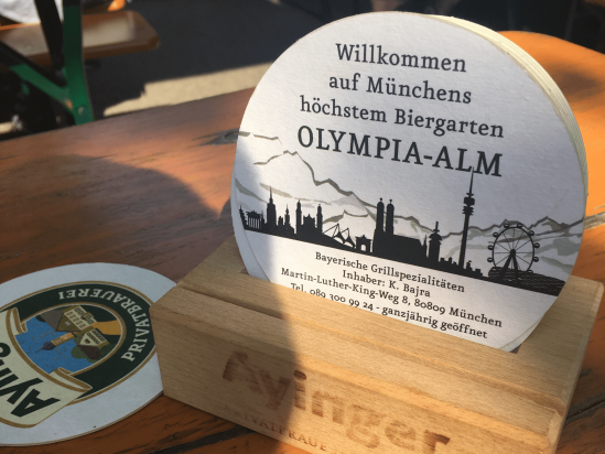 Olympia Alm Beer Garden in Munich