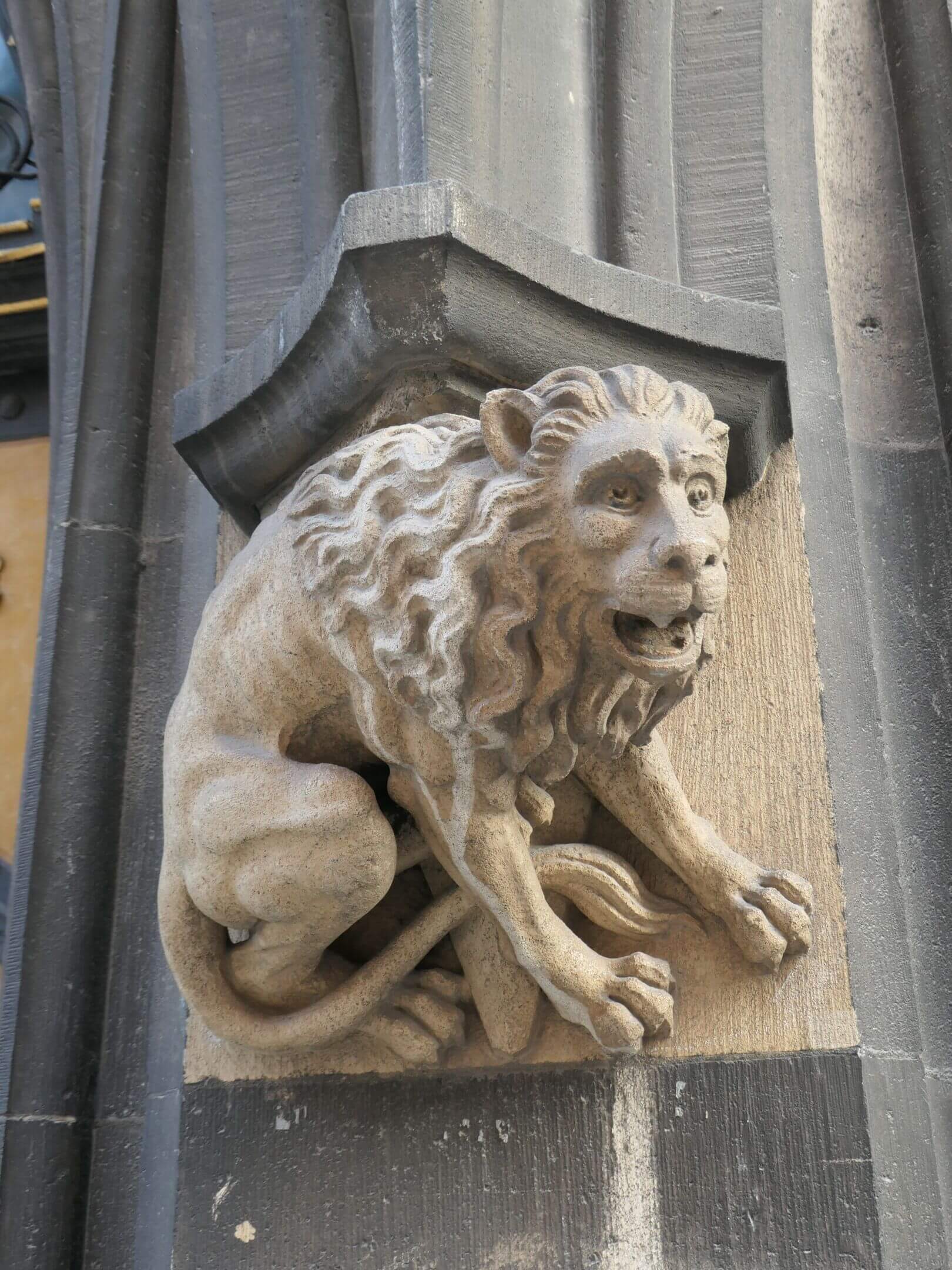 Lion at the Facade of the New Town Hall in Munich
