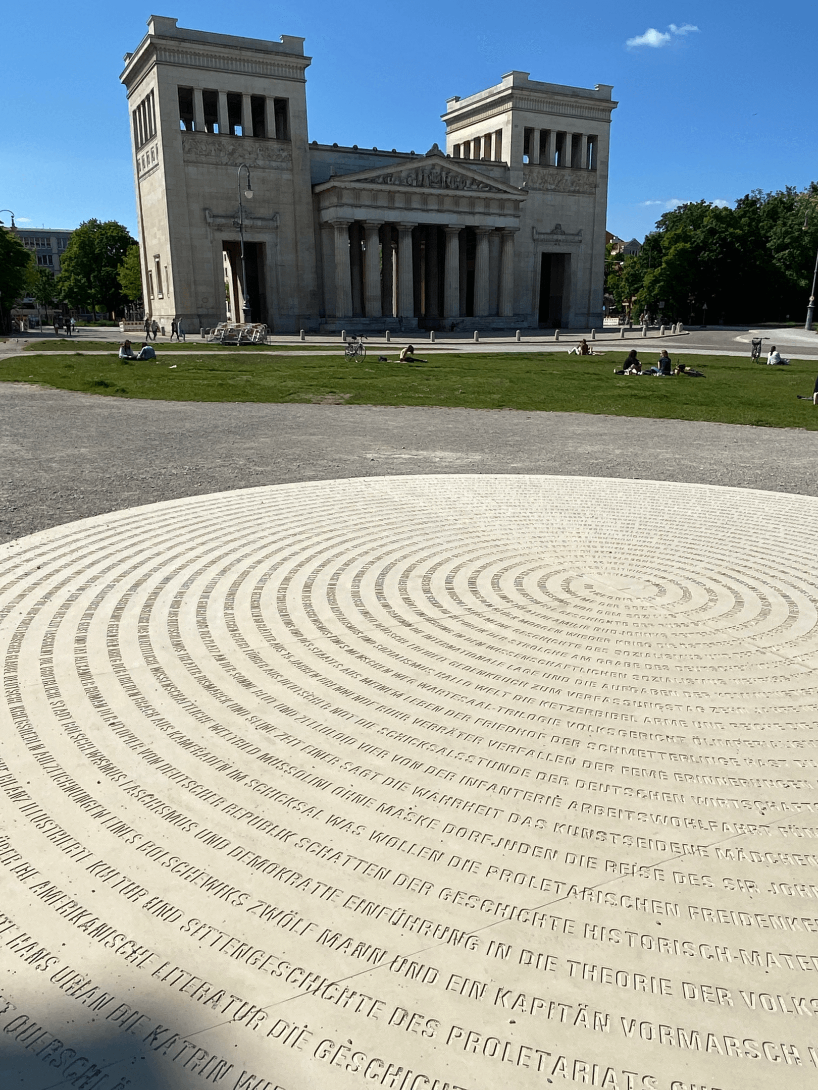 Memorial for Nazi Burning of Books at Königsplatz in Munich